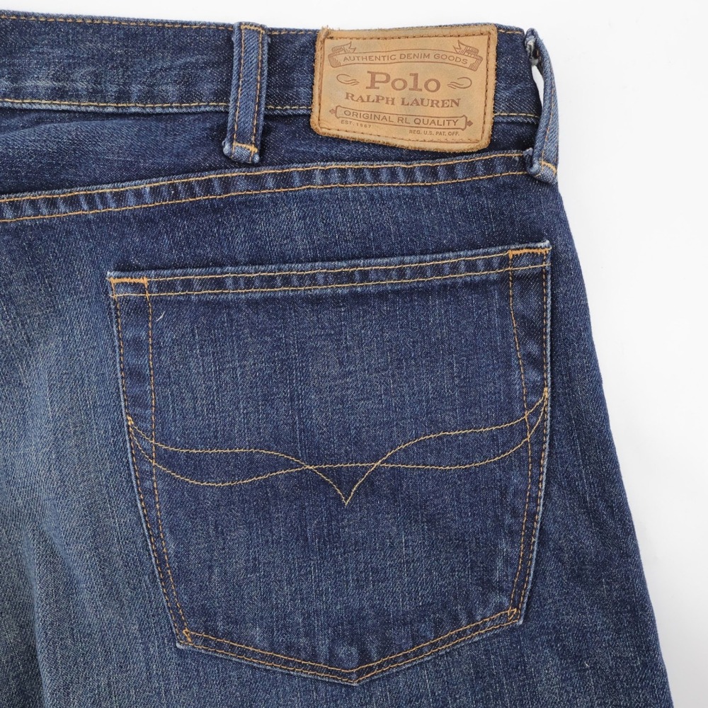 NEW Polo Ralph Lauren Hampton Relaxed Straight Jeans Dark Blue Mens 38x30
